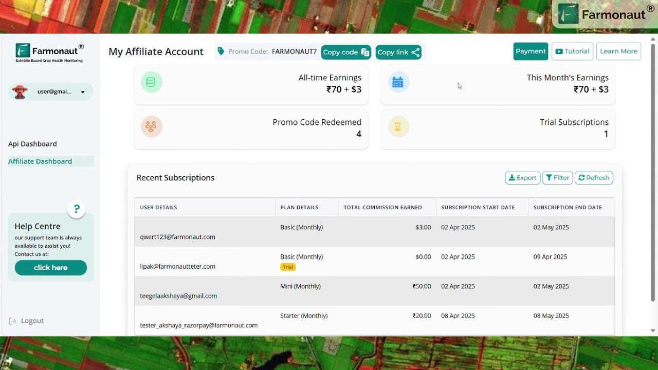 Earn 20% Commission with Farmonaut
