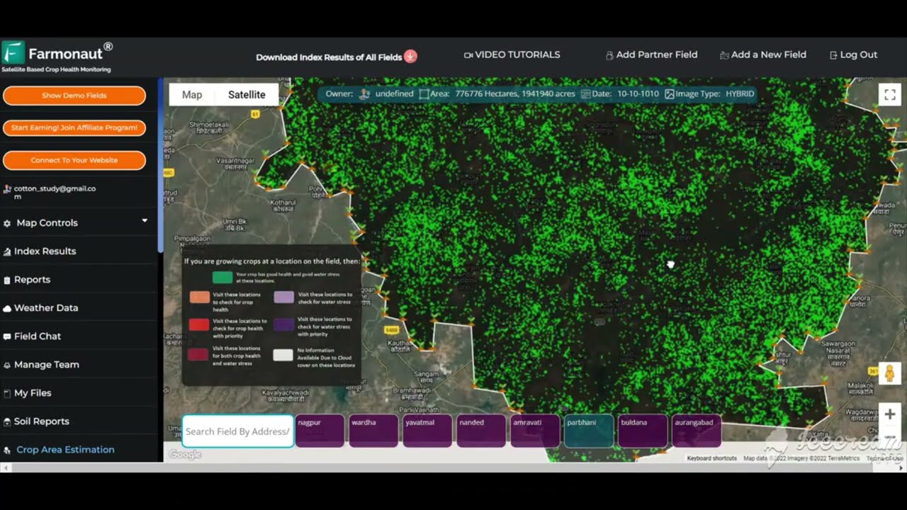 Farmonaut for Crop Area Estimation