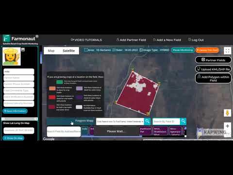Farmonaut Web App | Search For Farms Visited Yesterday By Satellites | Track Polygon Mapping Process