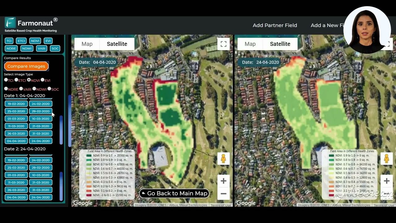 Farmonaut | How to Compare images