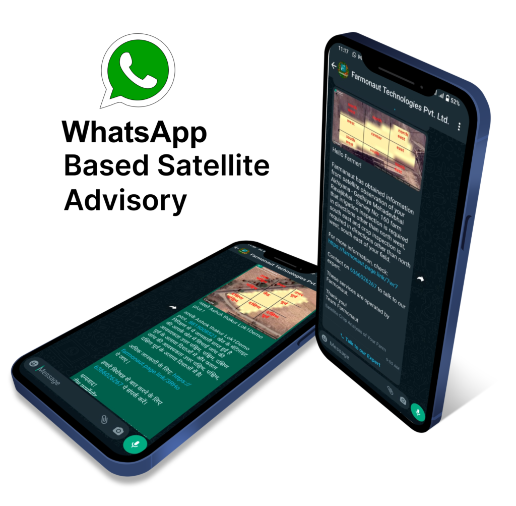 whatsapp based satellite crop health advisory