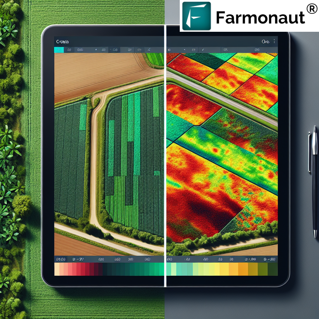 NDVI visualization in Farmonaut's platform