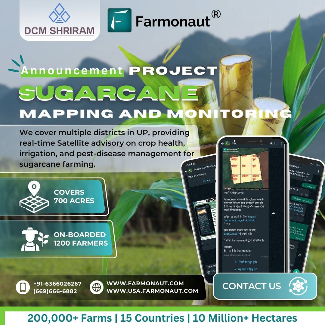 Farmonaut and DCM Shriram Partnership