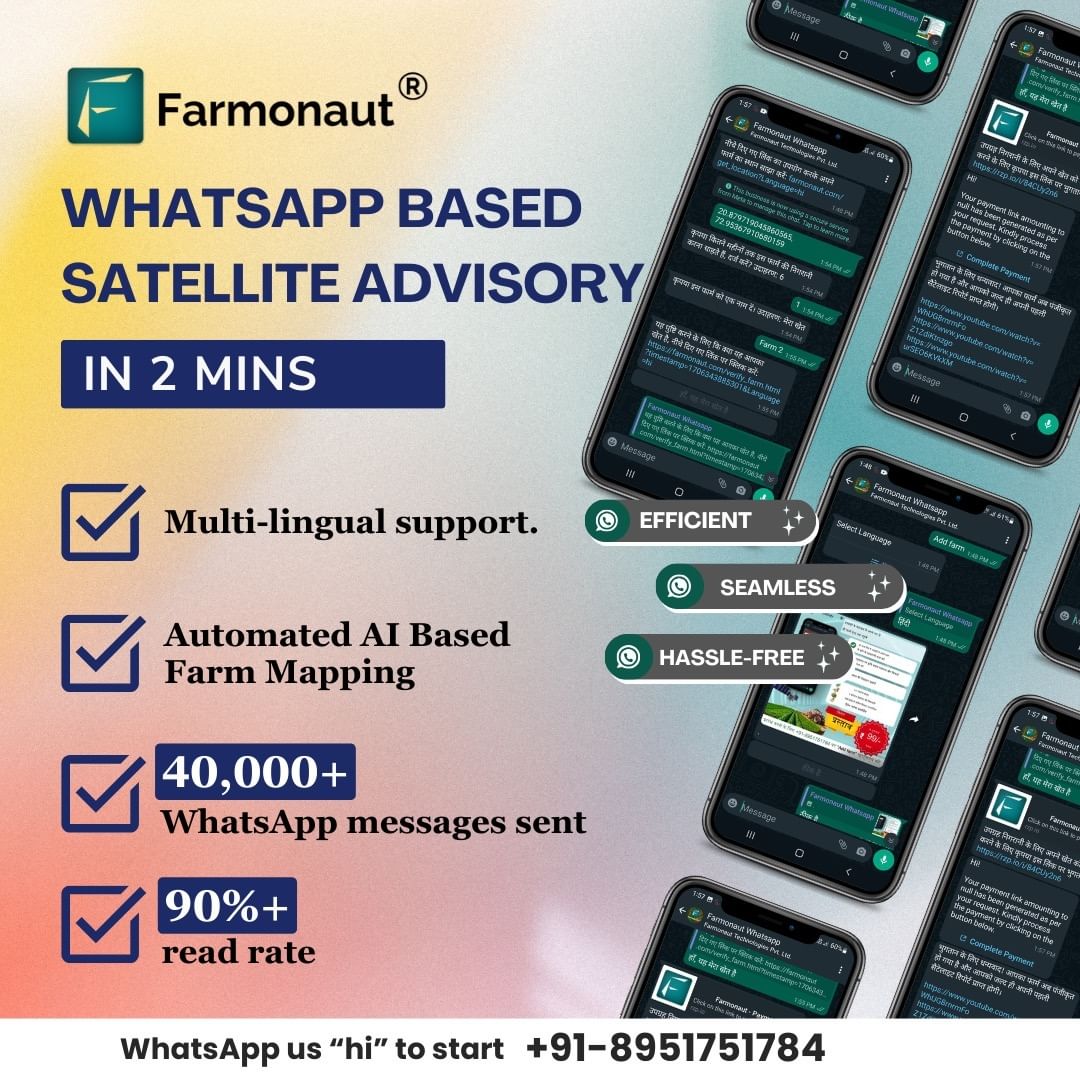 Farmonaut WhatsApp-Based Satellite Advisory System