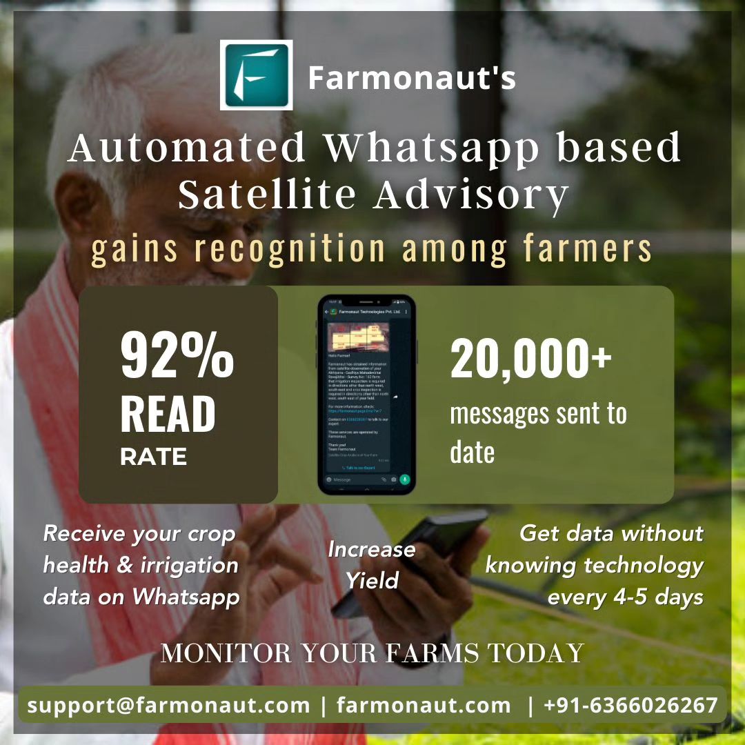 Farmonaut's Automated WhatsApp-based Satellite Advisory