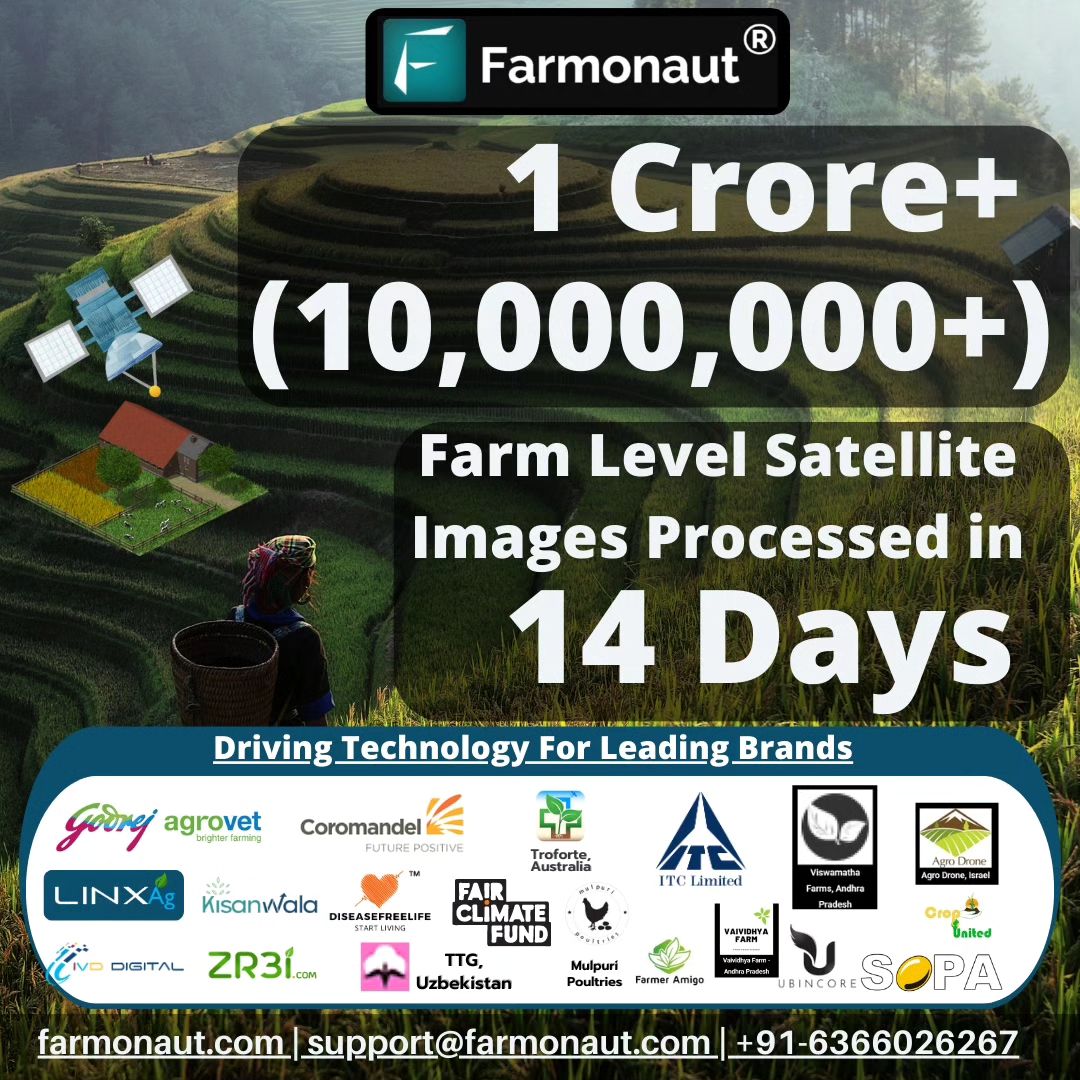 Farmonaut's achievement of processing 10 million farm-level satellite images in 14 days