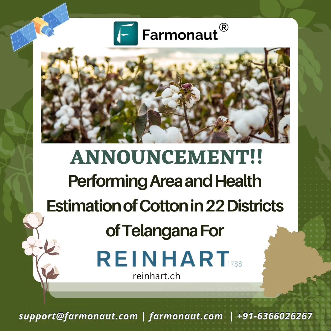 Farmonaut and Reinhart.ch partnership for cotton estimation in Telangana