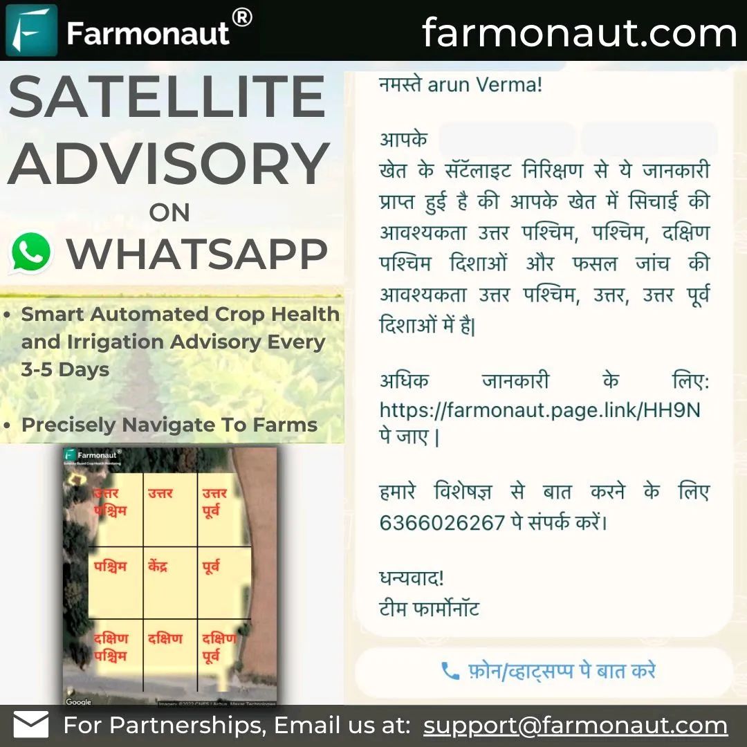 Farmonaut Satellite Advisory on WhatsApp