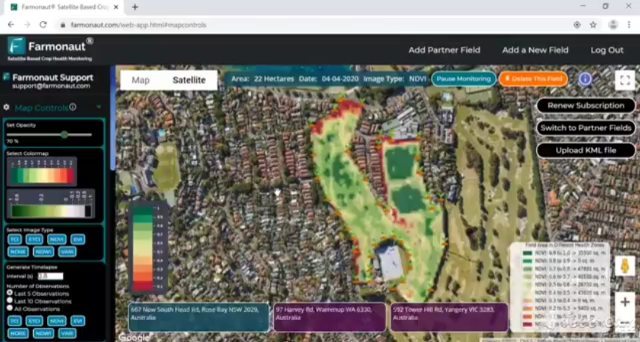 Farmonaut Satellite Monitoring