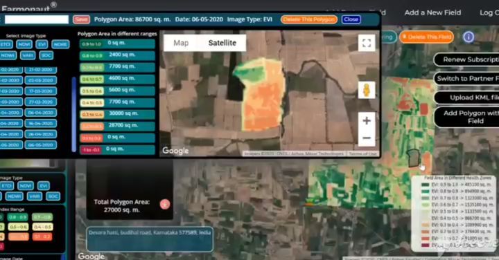 Farmonaut Satellite-Based Crop Health Monitoring