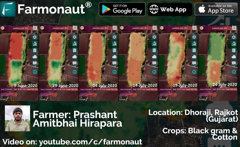 Farmonaut Satellite Imagery of Farm Fields