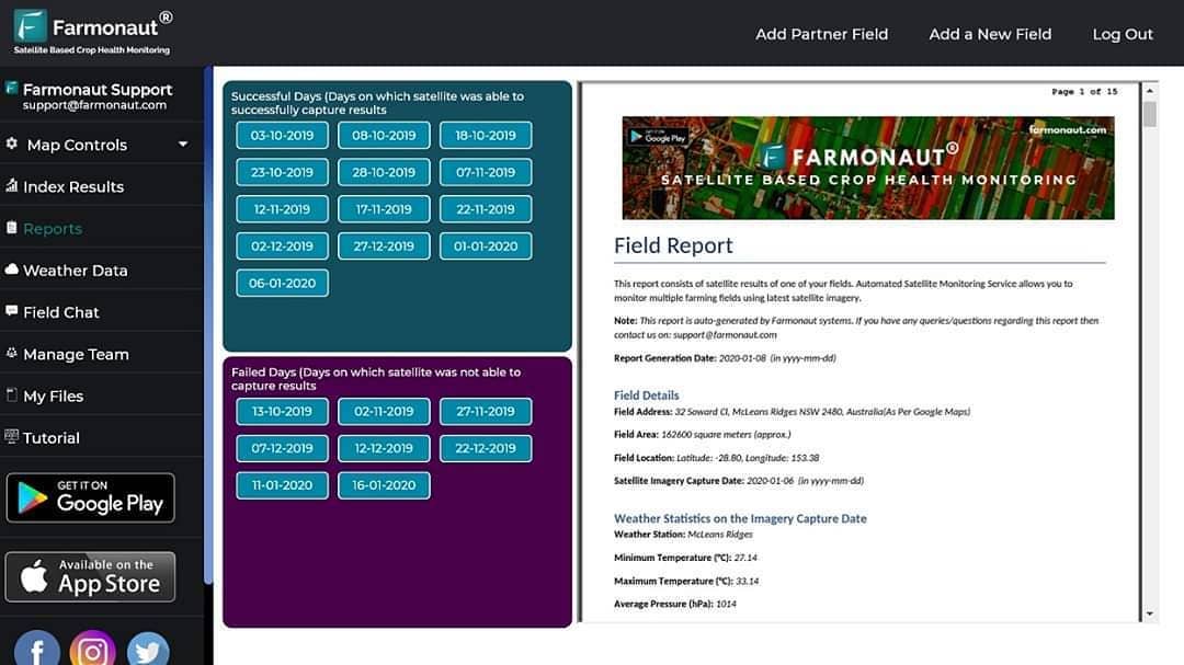 Farmonaut Satellite-Based Crop Health Monitoring System