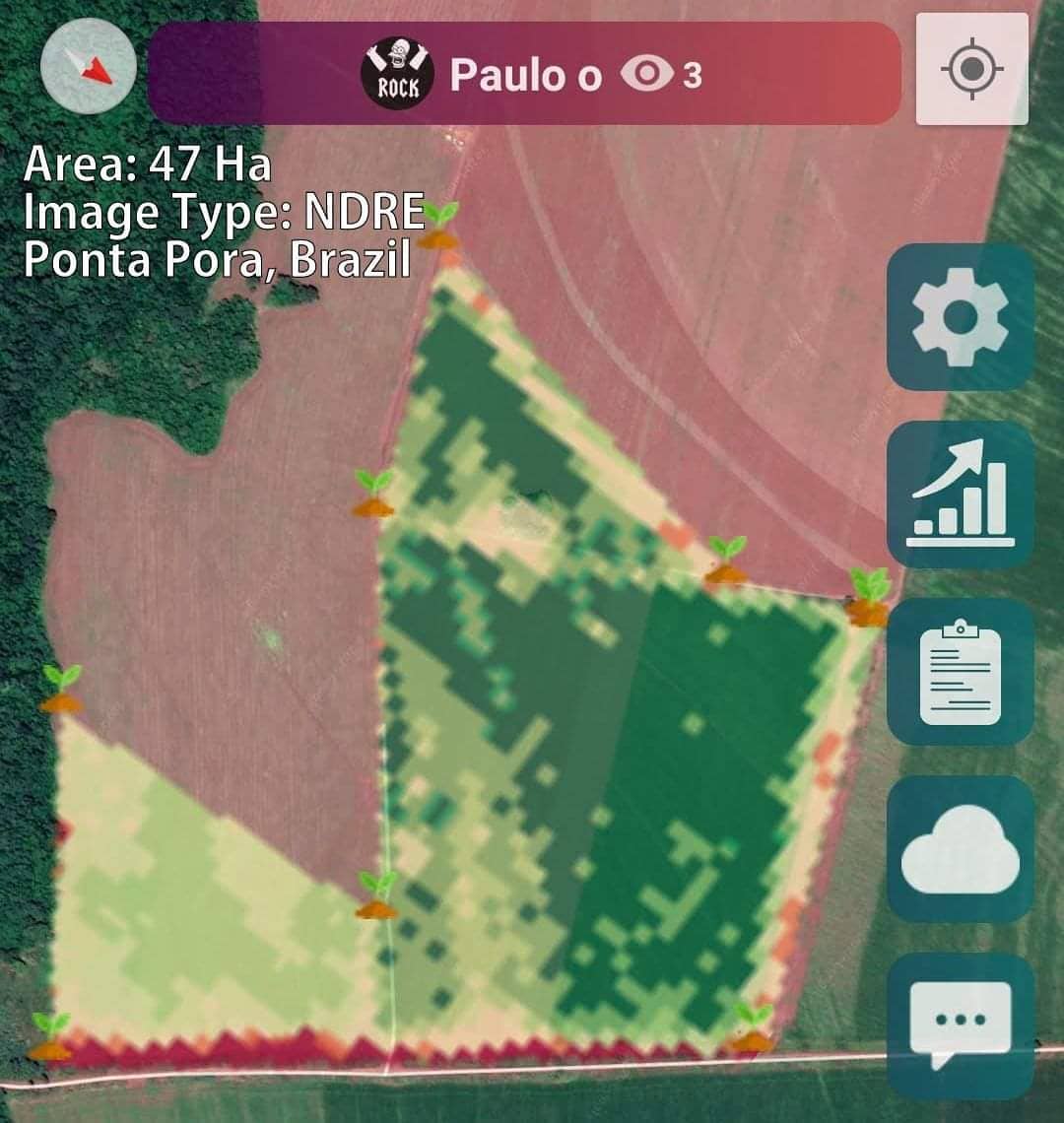 NDRE Image of Paulo's Field in Brazil