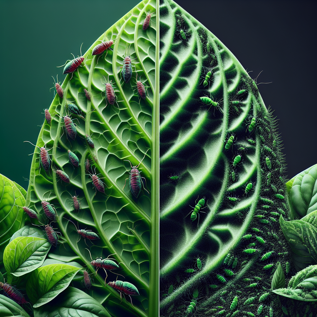 Dark Aphids on a leaf