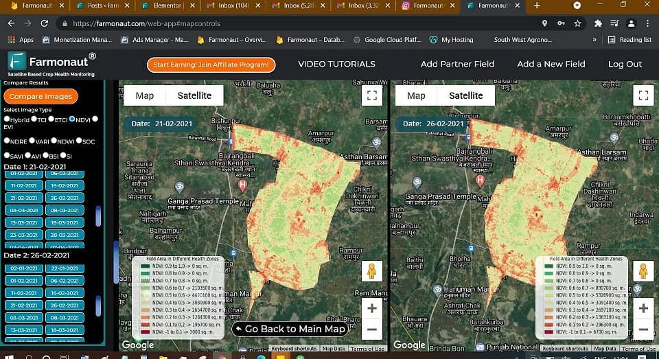 Farmonaut Satellite Crop Monitoring Platform