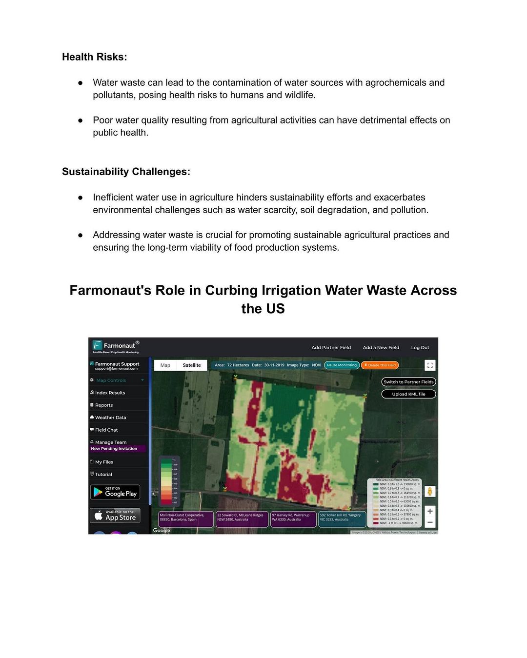 Farmonaut's Role in Water Conservation