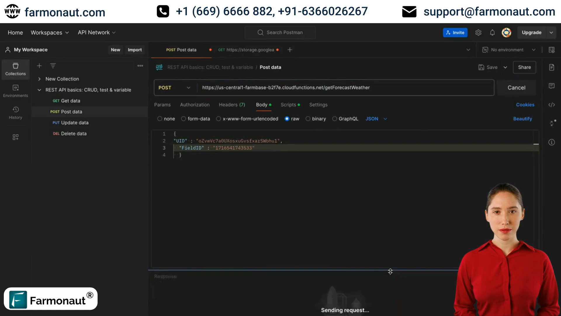 Interface showing forecast retrieval by coordinates