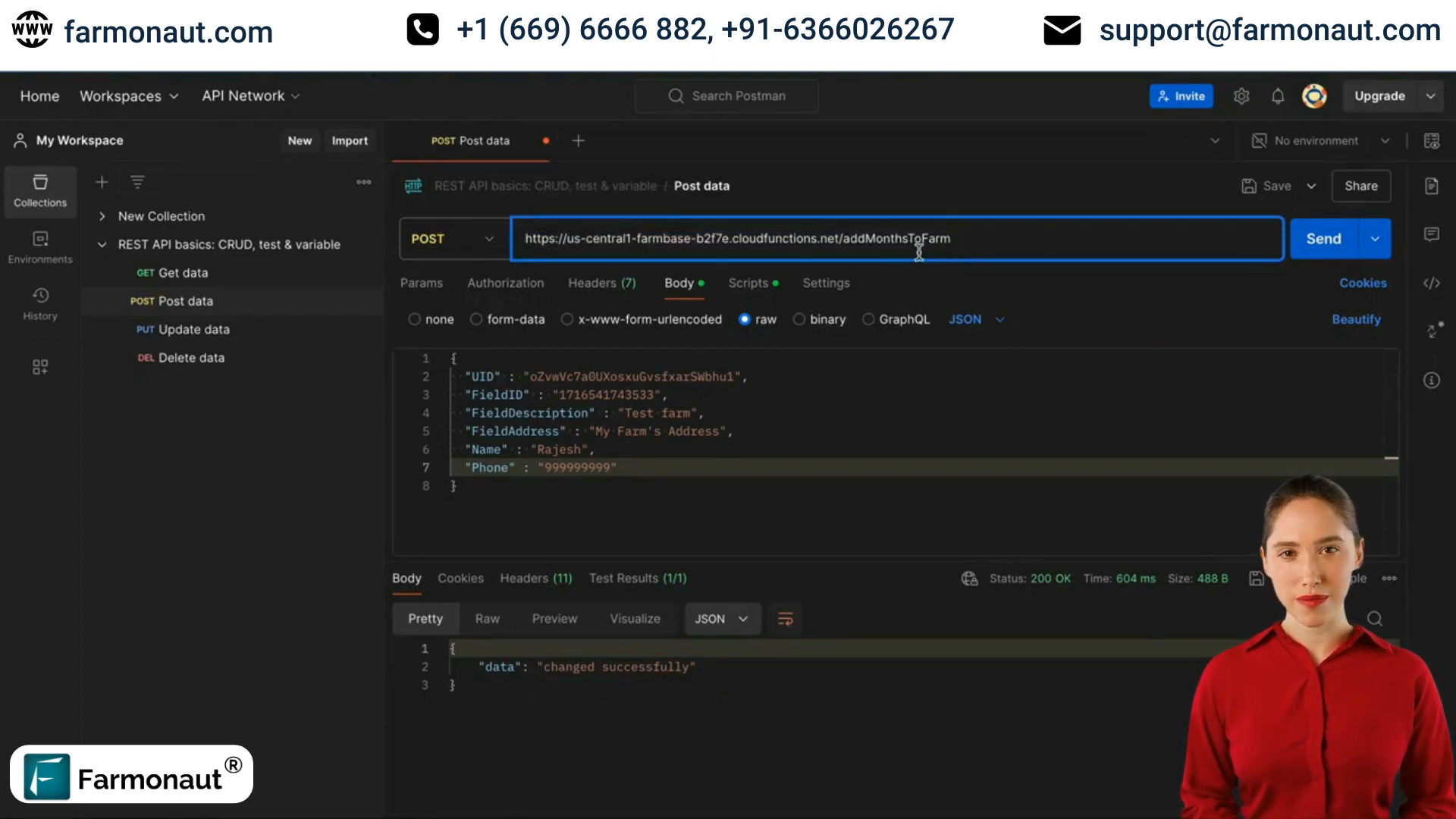 API interface showing how to add extra months of satellite monitoring