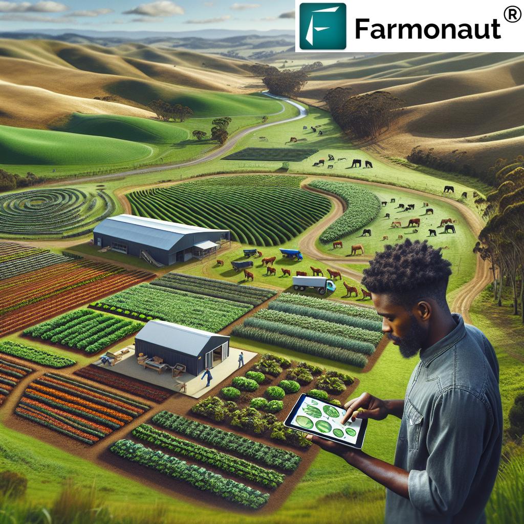 Young Australian farmers in a field