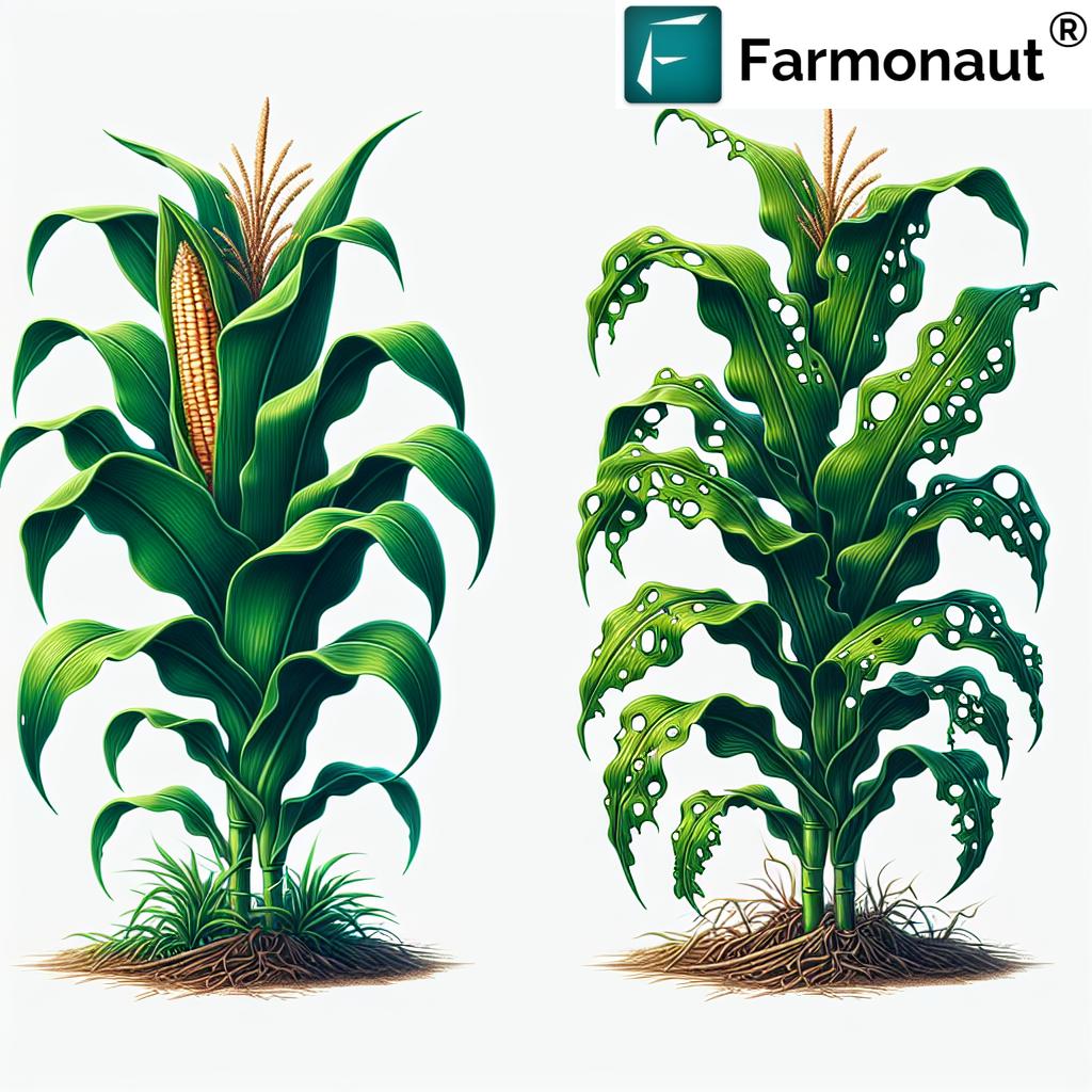 Fall Armyworm damage on maize