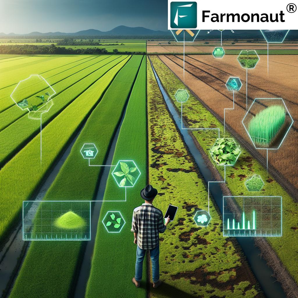 Satellite crop monitoring visualization