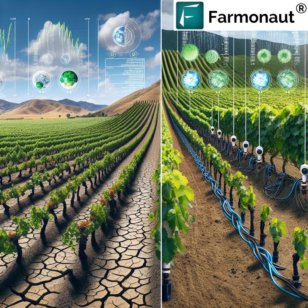 Farmer using a tablet to monitor soil moisture data