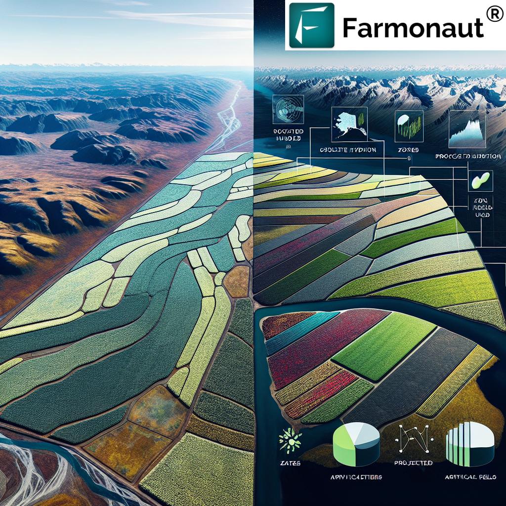 Satellite imagery of Alaska's agricultural landscape