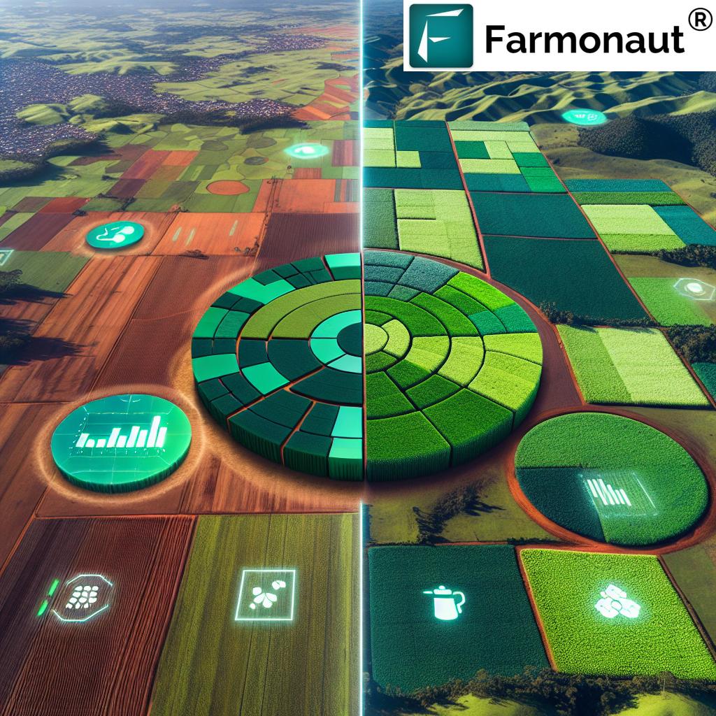 Satellite view of Brazilian agricultural landscape