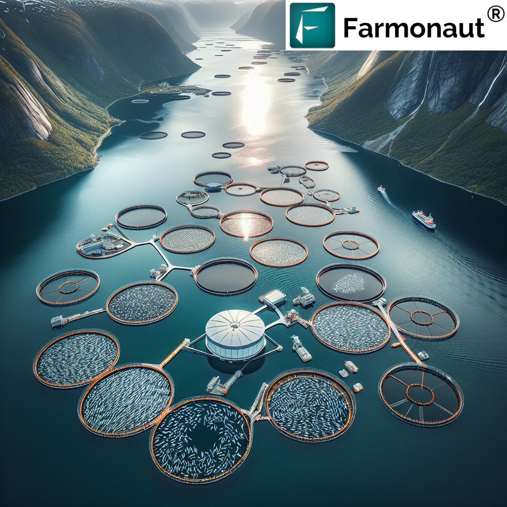 Closed-pen aquaculture in Norwegian fjords