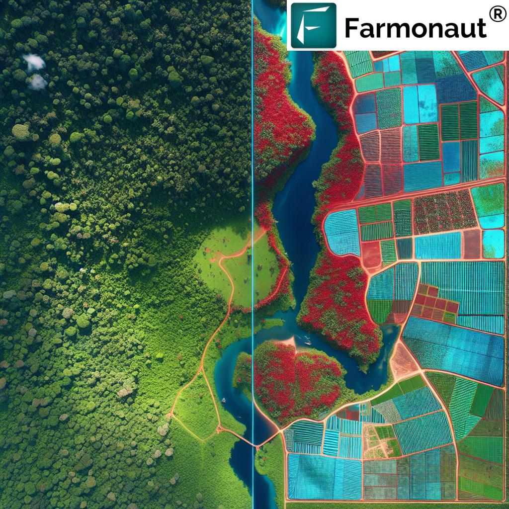 Satellite imagery of agricultural land in Indonesia