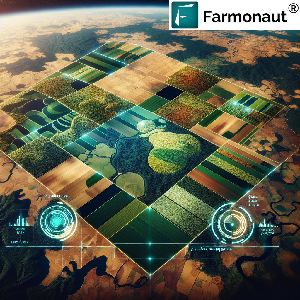 Satellite view of Queensland farmland