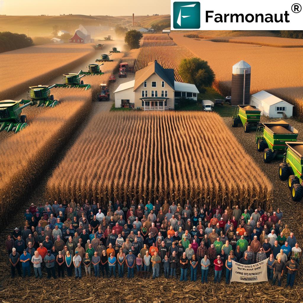 Iowa farm community harvest