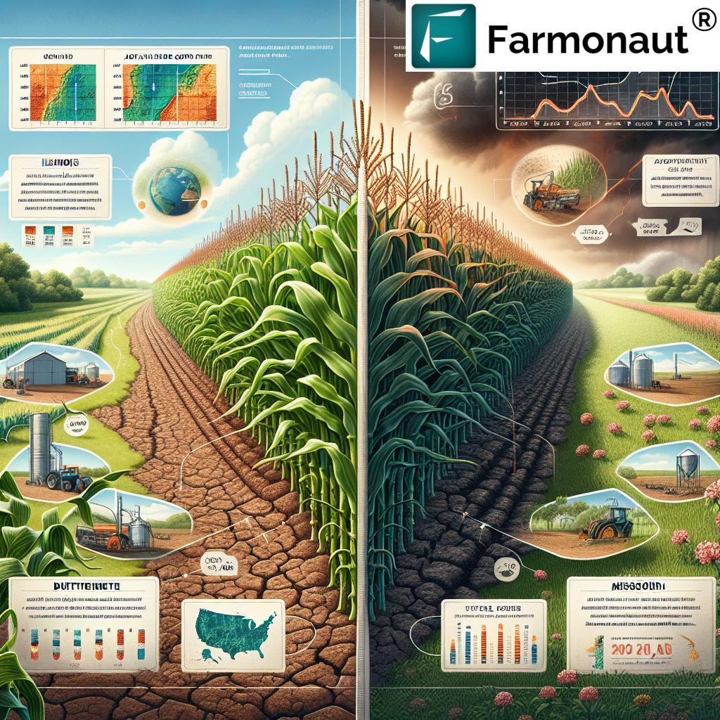 Soil testing in a corn field