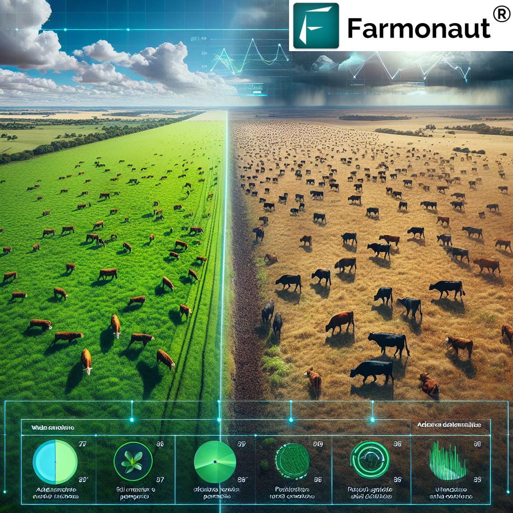 2024 U.S. Cattle Industry Outlook: Farmonaut's Analysis of Market Trends and Weather Impacts on Profitability