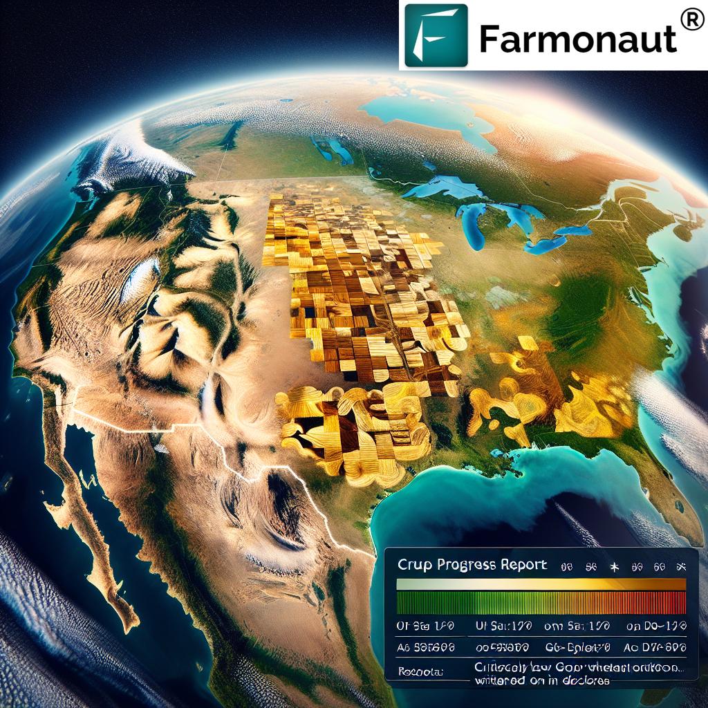 Drought-impacted wheat field