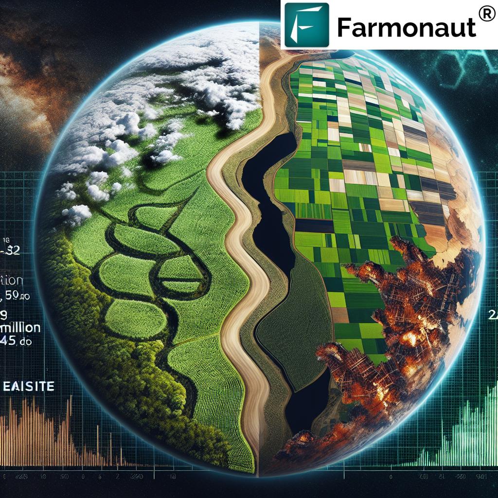 Russian grain field affected by natural disasters