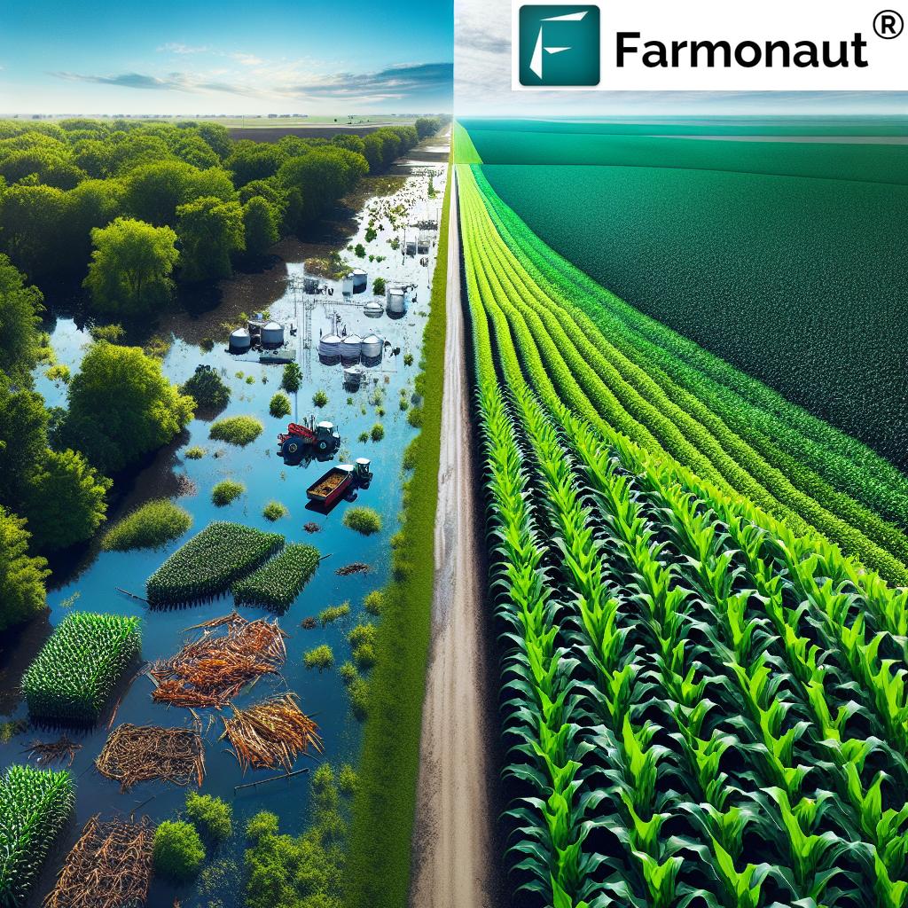 Climate-Smart Agriculture: How Farmonaut's Technology Combats Flooding Impacts on US Crops and Food Security