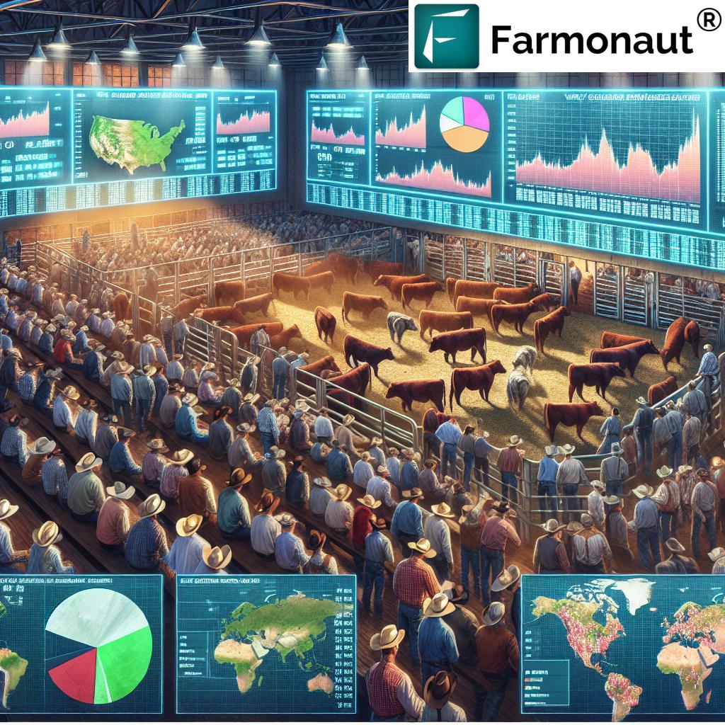 Farmonaut's Guide: Mastering Cattle Market Trends and Weather Forecasts for Optimal Farm Management