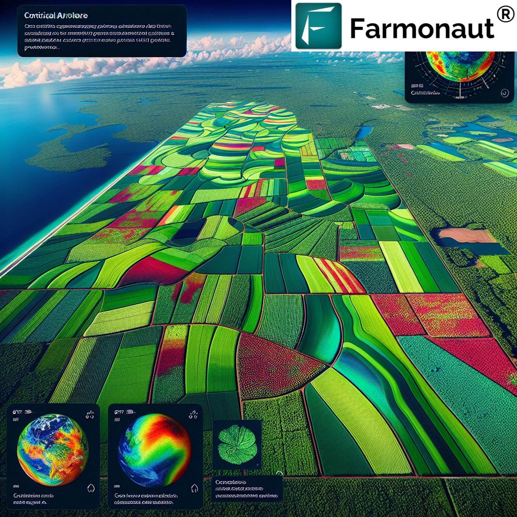 Satellite imagery of Florida farmland