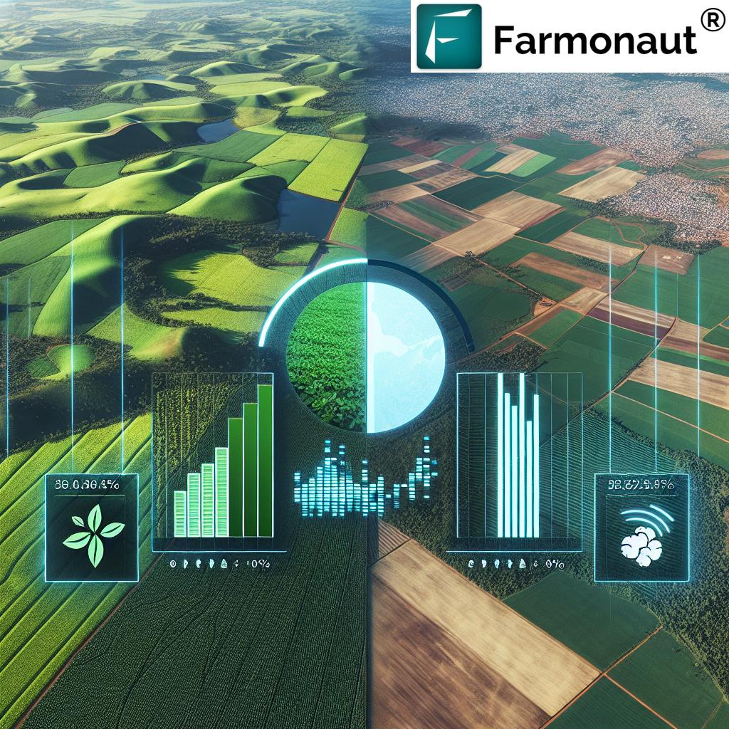 Avanço da Safra 2024/25: Farmonaut Analisa o Progresso do Plantio de Soja, Milho e Algodão no Brasil