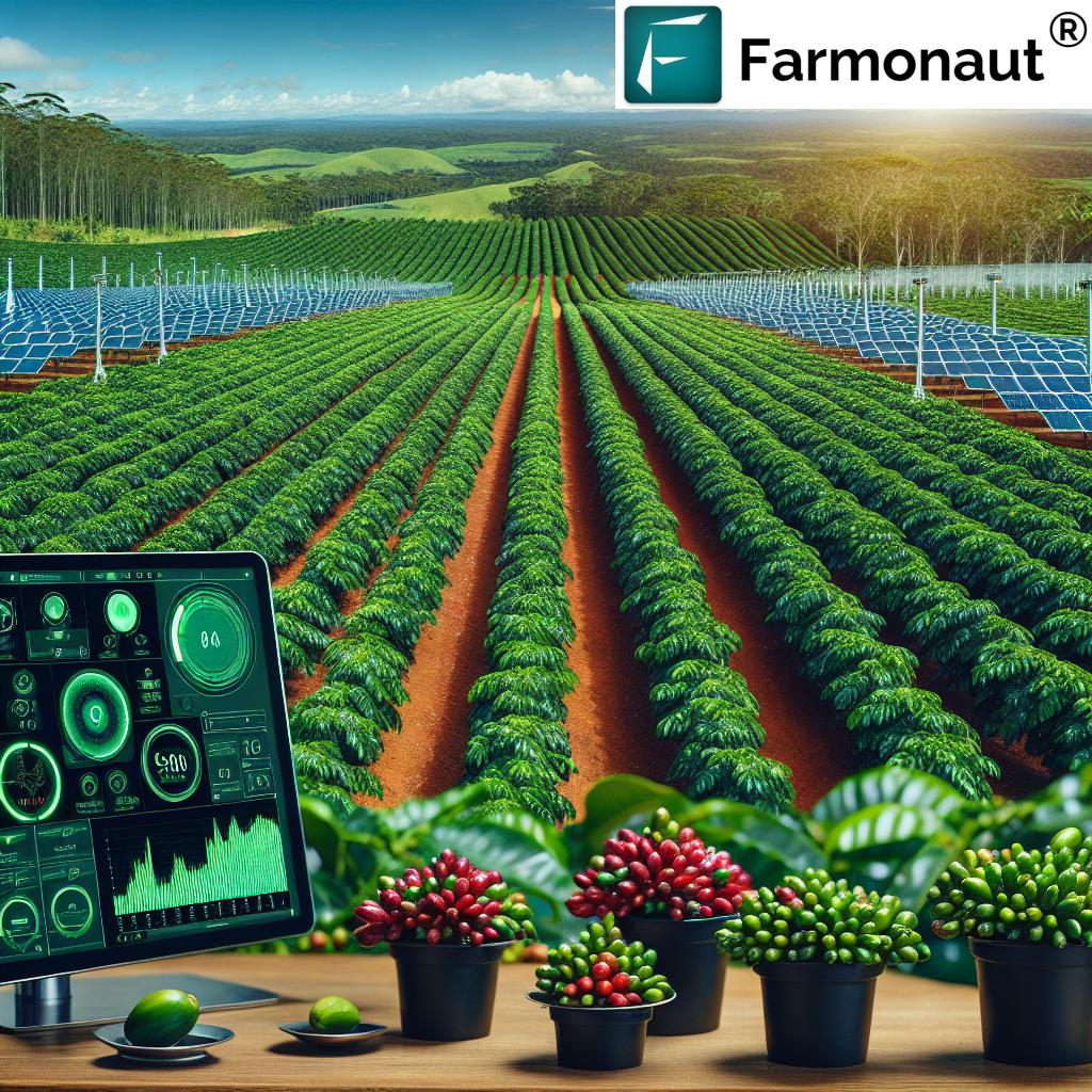 Brazilian coffee farm using precision agriculture