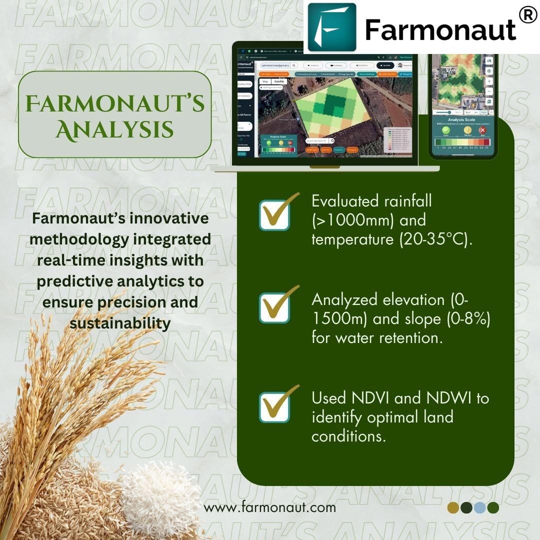 Smallholder farmer using Farmonaut technology