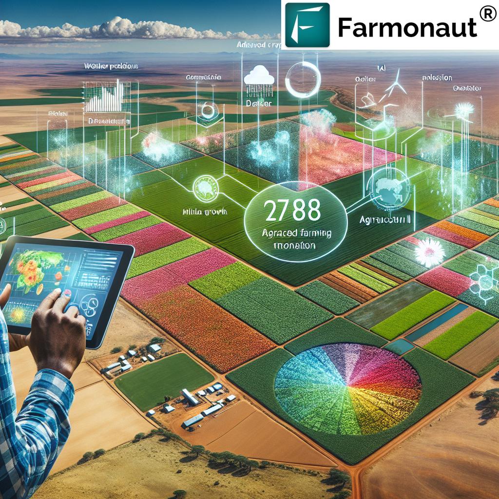 Satellite image of Namibian farmland