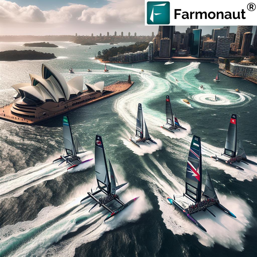 Sydney SailGP High Wind F50 Catamaran Racing Returns to Iconic Harbor 1