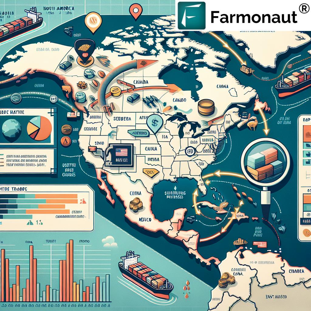 US Grain Exports: Navigating Trade Wars and Global Market Shifts - A Farmonaut Analysis