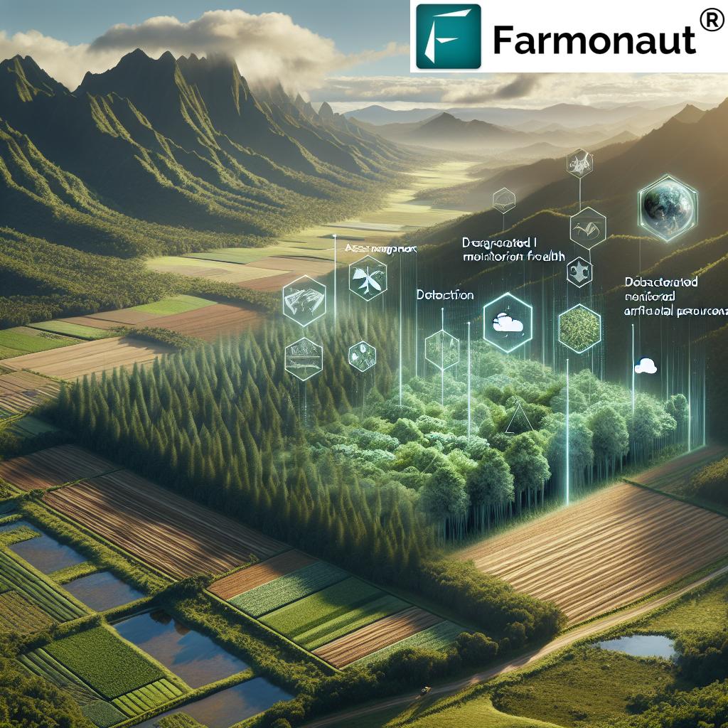 Agriculture AI, Forestry AI image, Farmonaut Satellite AI platform