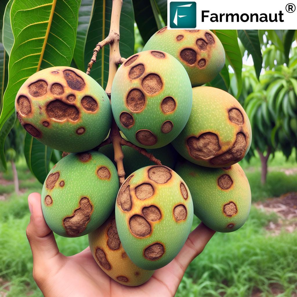 anthracnose - 7 shocking crop rescue secrets revealed! - image showing anthracnose symptoms on mango