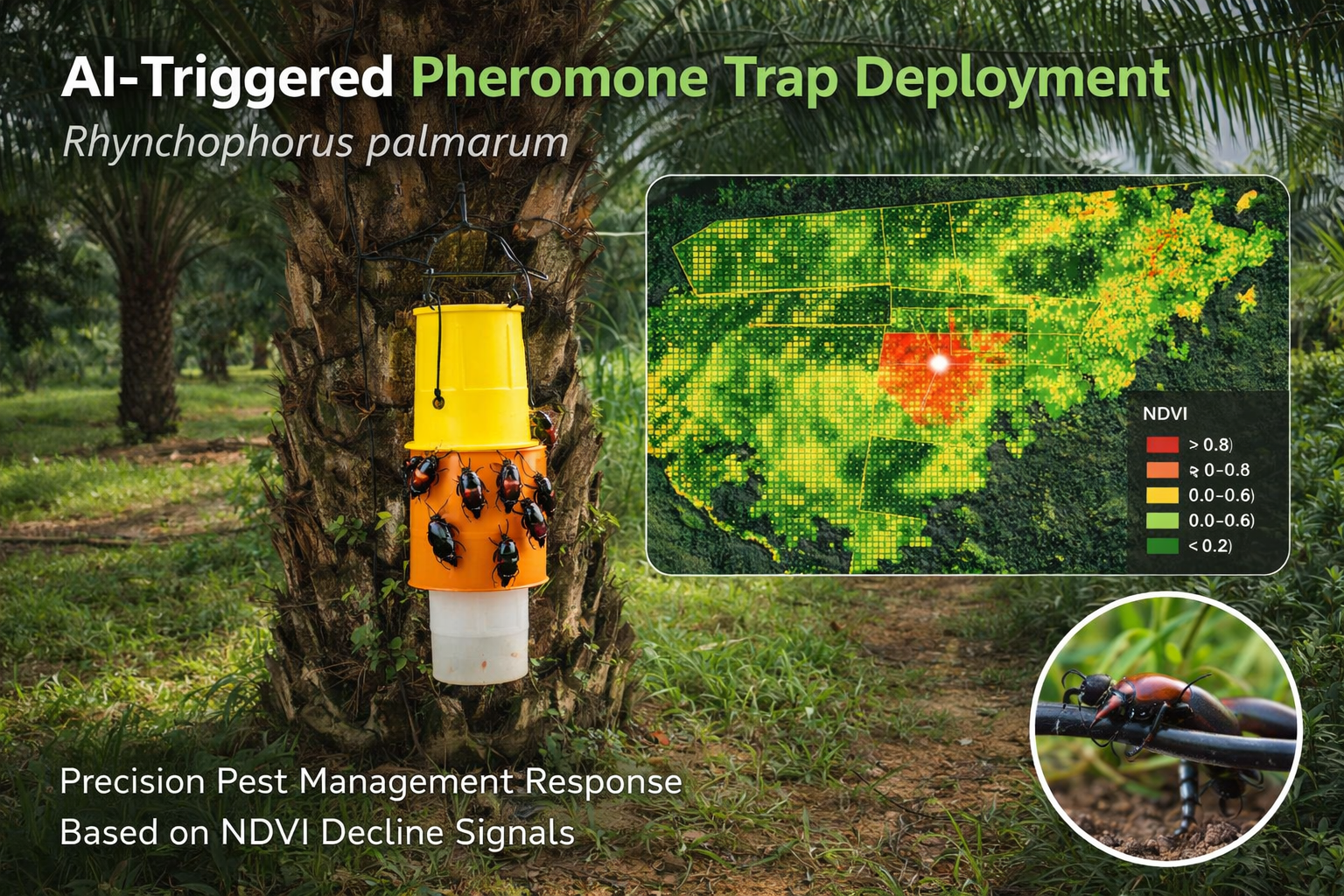 Pest Management Oil Palm Nursery Precision Agriculture Pheromone Traps