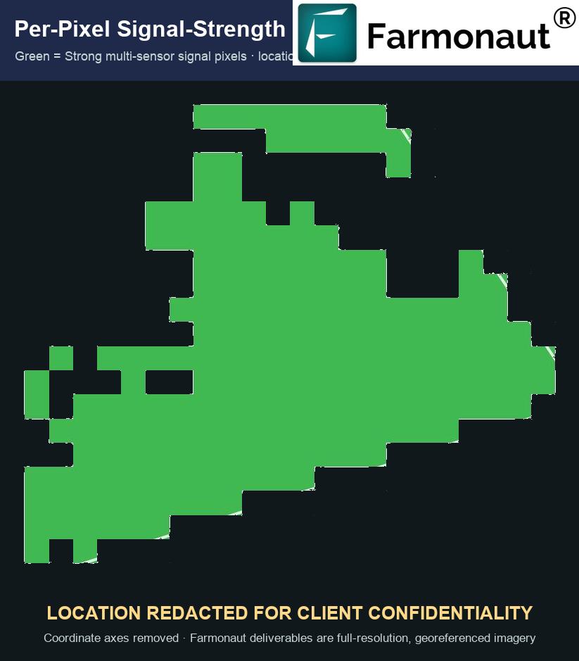 Redacted Per-Pixel Signal-Strength Class Map Showing Strong Pixels In The Detected Gold Zone, Ethiopia Satellite Gold Exploration Case Study