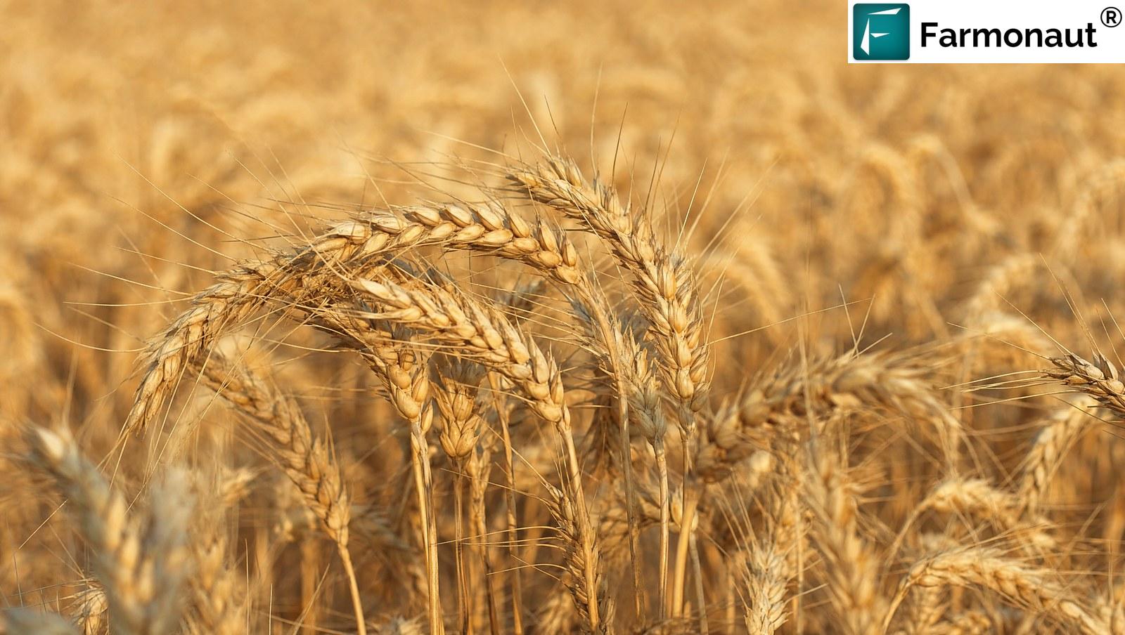 Durum Wheat At Full Maturity With Dry Amber Heads And Long Awns Ready For Harvest